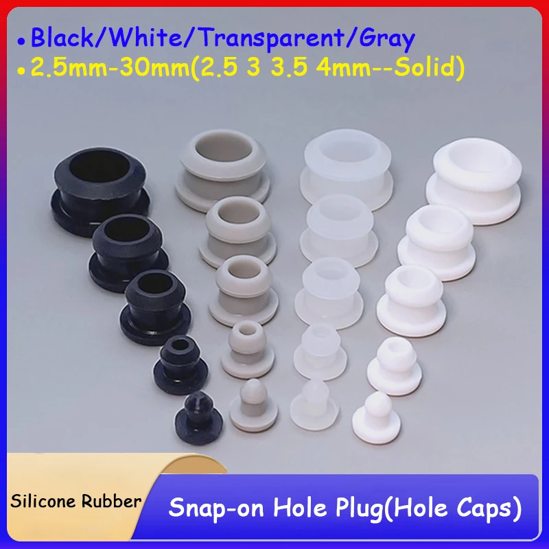 Silicone Rubber Snapon Hole Plug Silicone Rubber Blanking End Caps