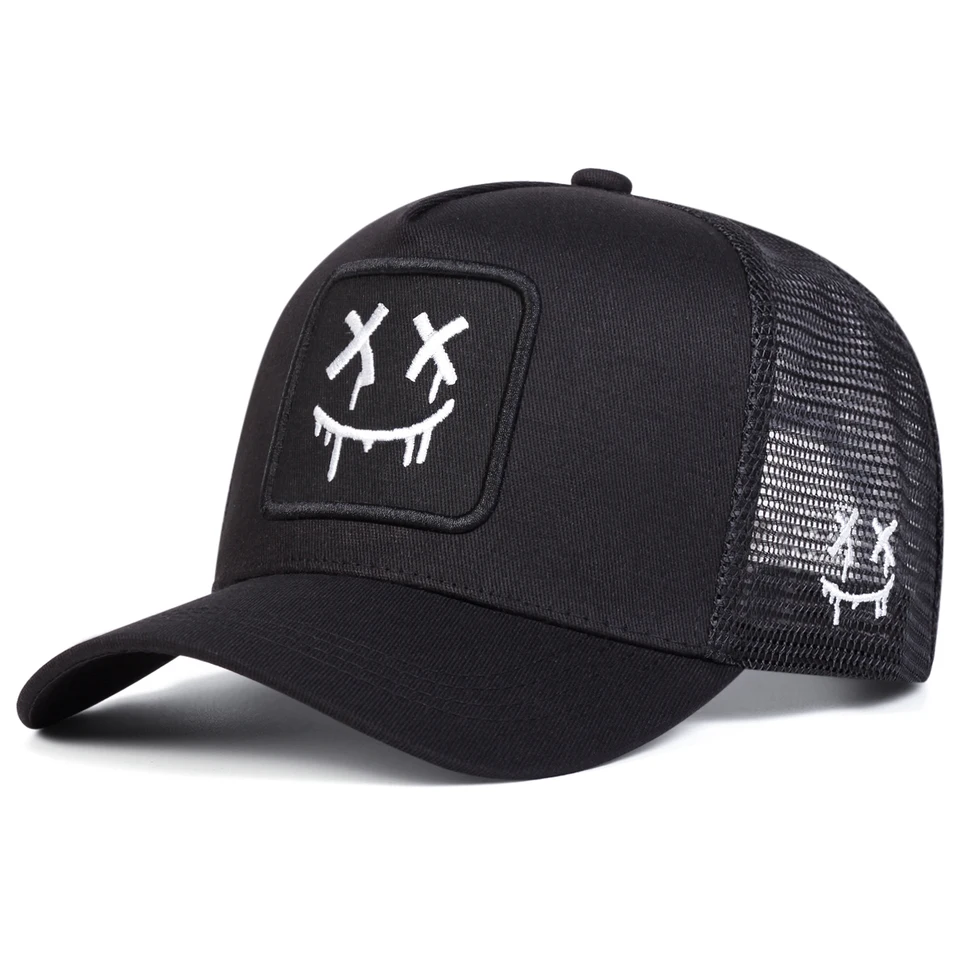 Unisex Smiling Face Embroidered Baseball Cap