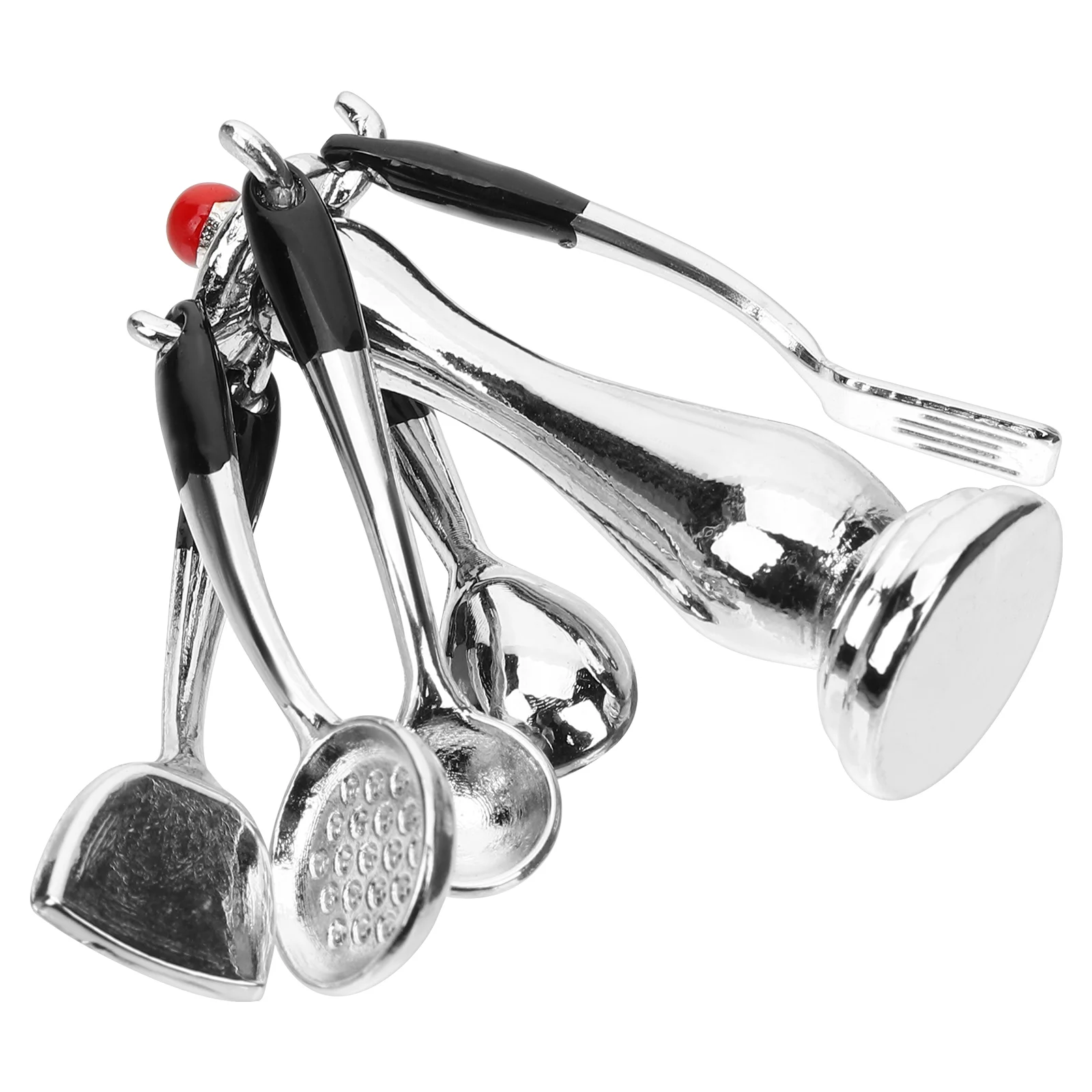 

6pcs/Set Miniature Metal Cookware Mini Kitchen Utensils Model Furniture Toys DIY Dollhouse Accessories Kit