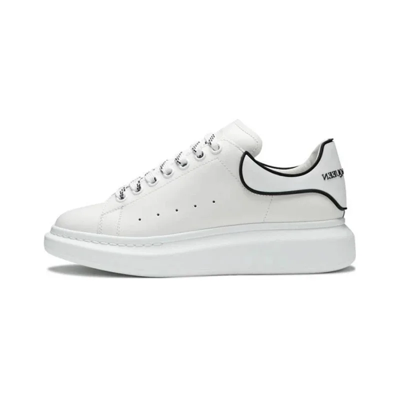 High quality new men's shoes drop rubber round head thick sole elevating casual shoes ladies small white fashion