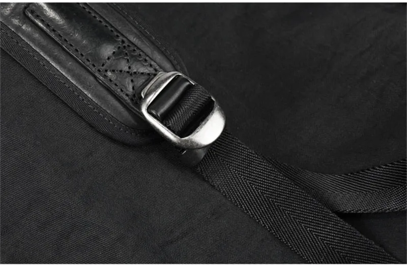 Lässiger, hochwertiger Rucksack aus echtem Leder für Herren und Damen, Designer-Rucksack aus weichem echtem Rindsleder, luxuriöser Reiserucksack für Teenager, schwarzer Laptop-Rucksack – Detail 16