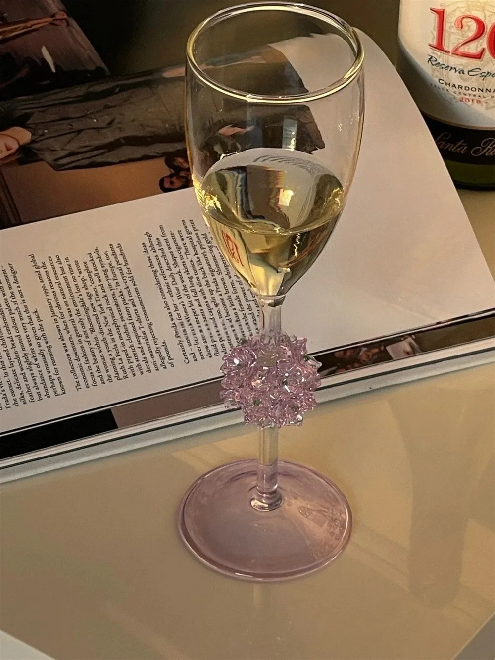 

Цветной Бокал гортензии с цветами, Классический Бокал для коктейлей, шампанского, праздничные подарки, креативный бокал для вина ручной работы в Корейском стиле