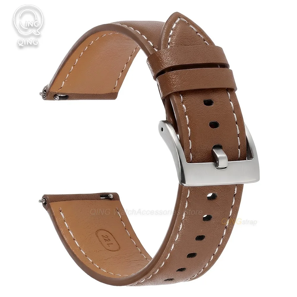 Leather Watchband Replacement Strap - Universal Fit
