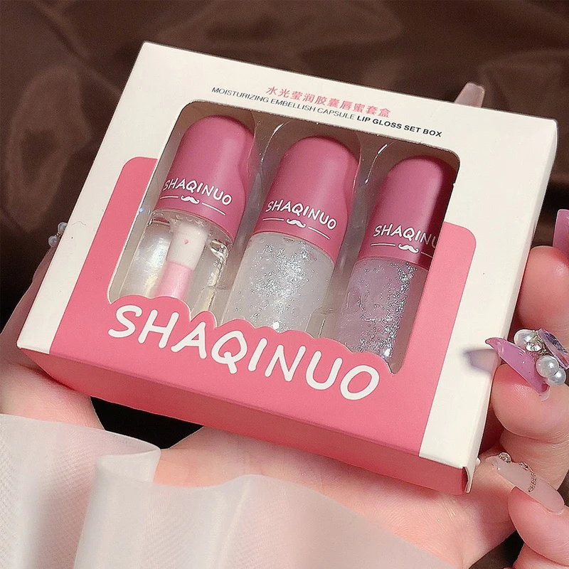 thumbnail image 1 of Shuiguang capsule lip honey kit moisturizes and moisturizes the mirror surface sparkling colorless transparent glass lip oil, 1 of 4