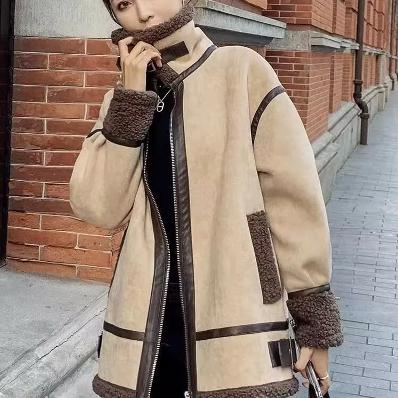 2024-wool-lamb-fur-loose-casual-korea-style-female-winter-warm-turn-down-collar-new-women's-short-thickened-jacket-coat