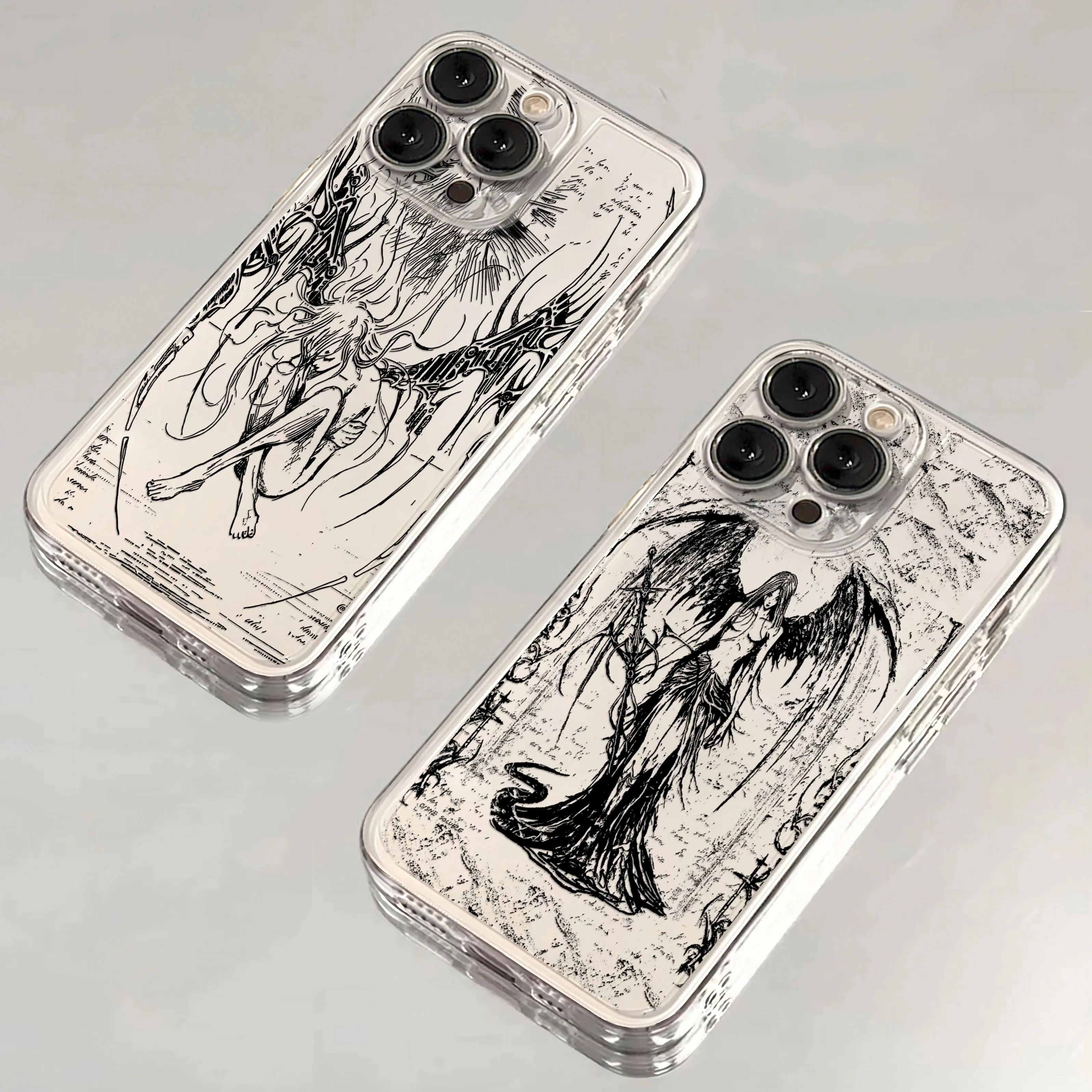 Luxury Black Angel Death Demon Phone Case Cover