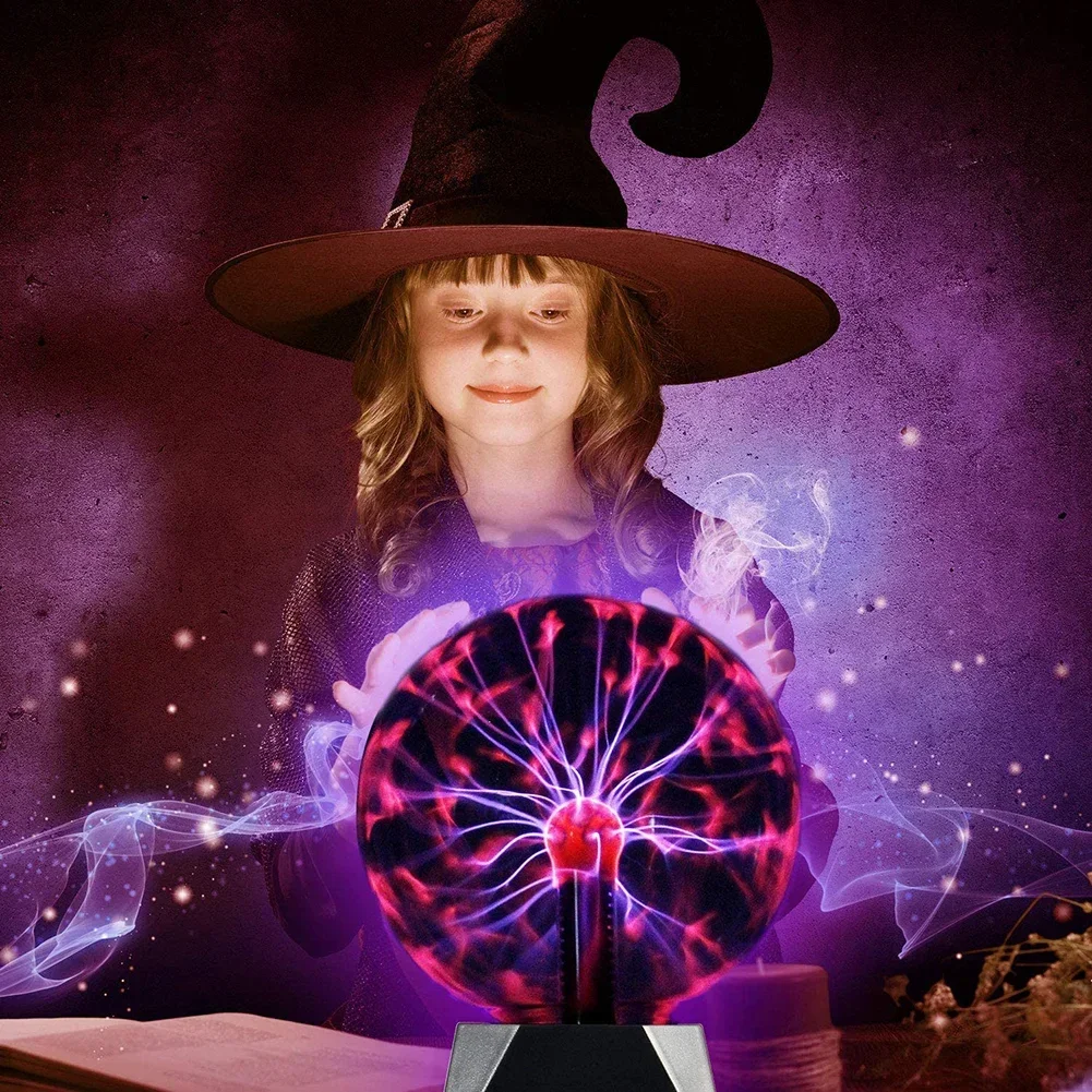 3/8 Inch Sound Control Magic Plasma Ball Lamp LED Night Light Atmosphere Touch Glass Plasma Light Christmas Party Decor Lighting 3
