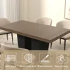 Extendable Dining Room Table for 4 6 8 10 People, 63"-78.74" Wooden Transformer Kitchen Dining Table with Black Double Sturdy 4