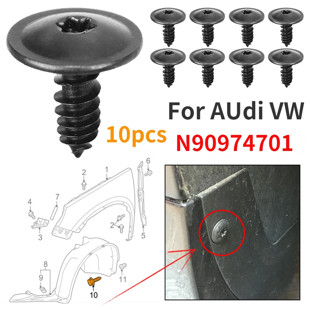 Screw car engine under cover splash guard clip self tapping clips for