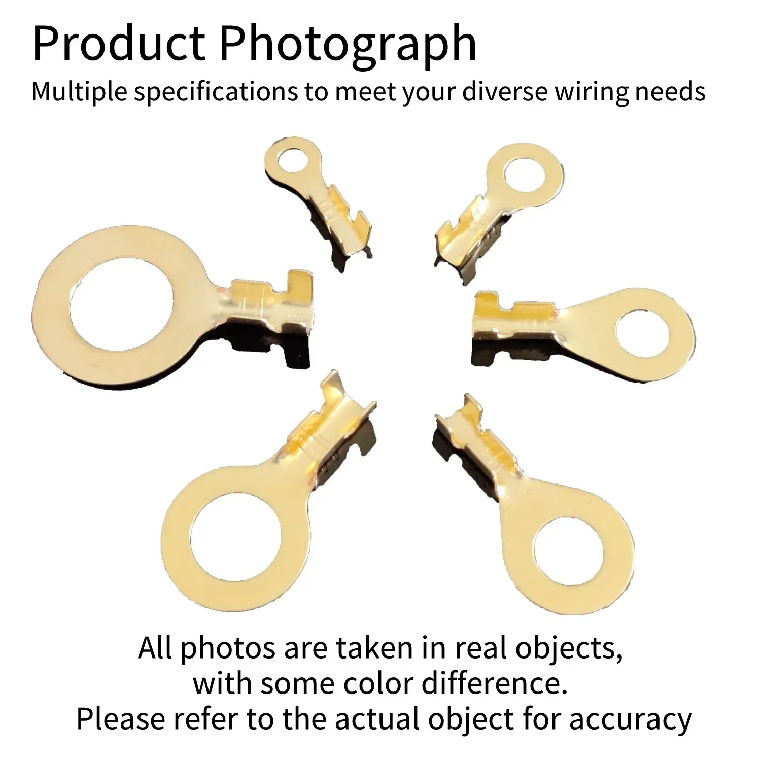 Terminal Connector M3/M4/M5/M6/M8/M10 Ring-Terminal Wire Quick Brass Crimp Assorted Kit