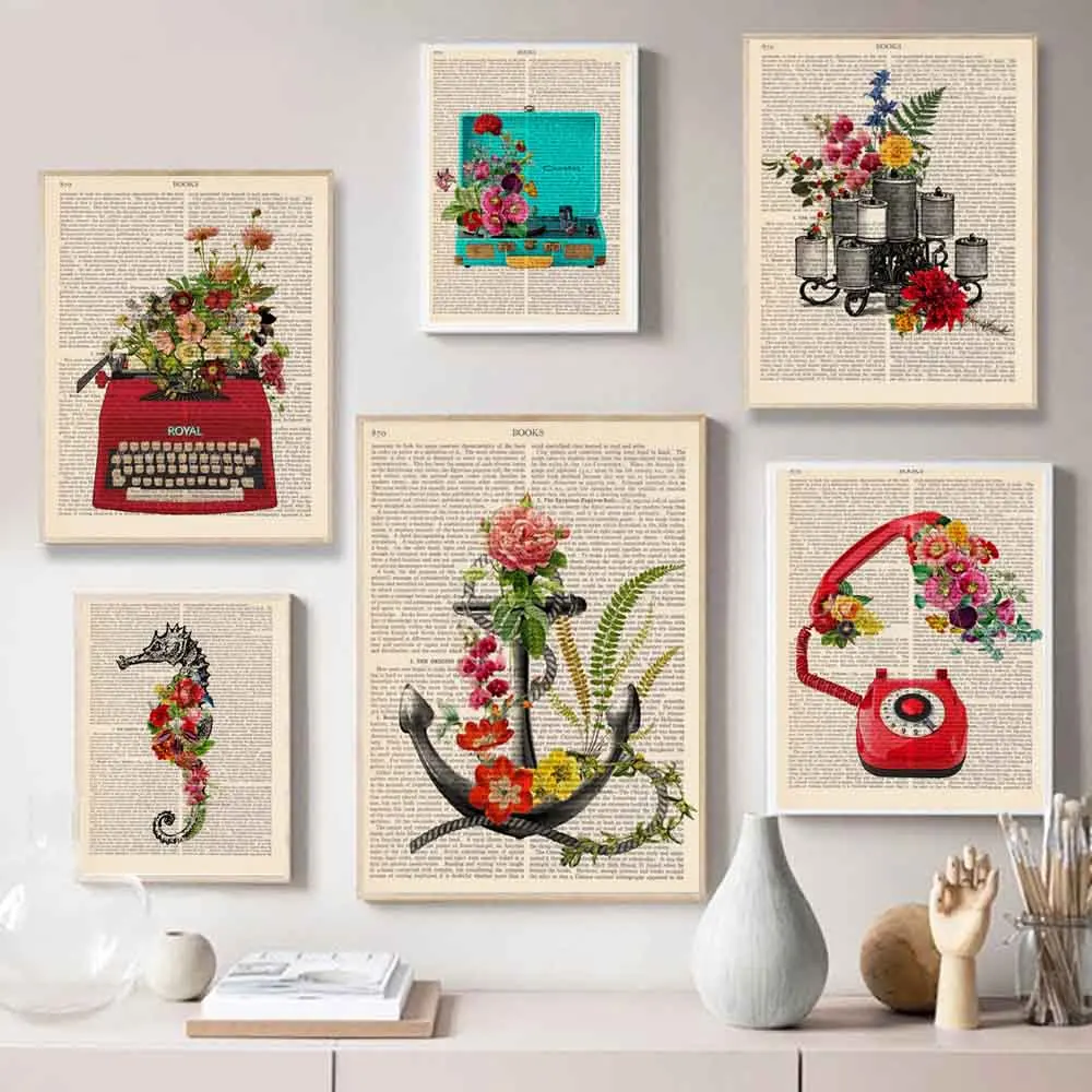 Ретро-художественная старинная электрическая Картина на холсте радио