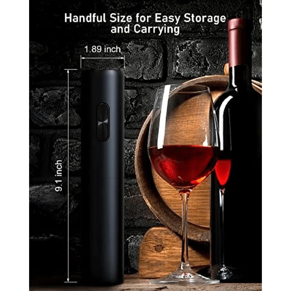 Automatic Electric Wine Bottle Opener Battery Powered Corkscrew Portable Bottle Opener for Kitchen Wine Lovers Christmas Gifts