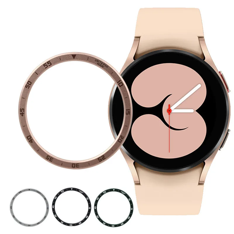 

Чехол-кольцо для Samsung Galaxy Watch 5 40 мм 44 мм, металлический защитный клейкий чехол с рамкой для часов 4 40 мм 44 мм, с защитой от царапин