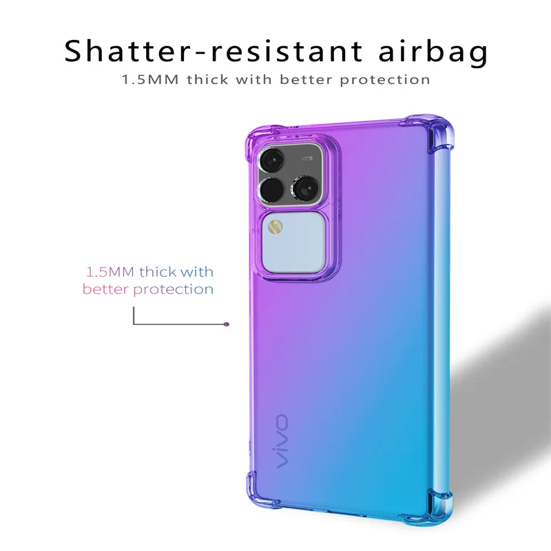 Shockproof Gradient Airbag TPU Protective Phone Case