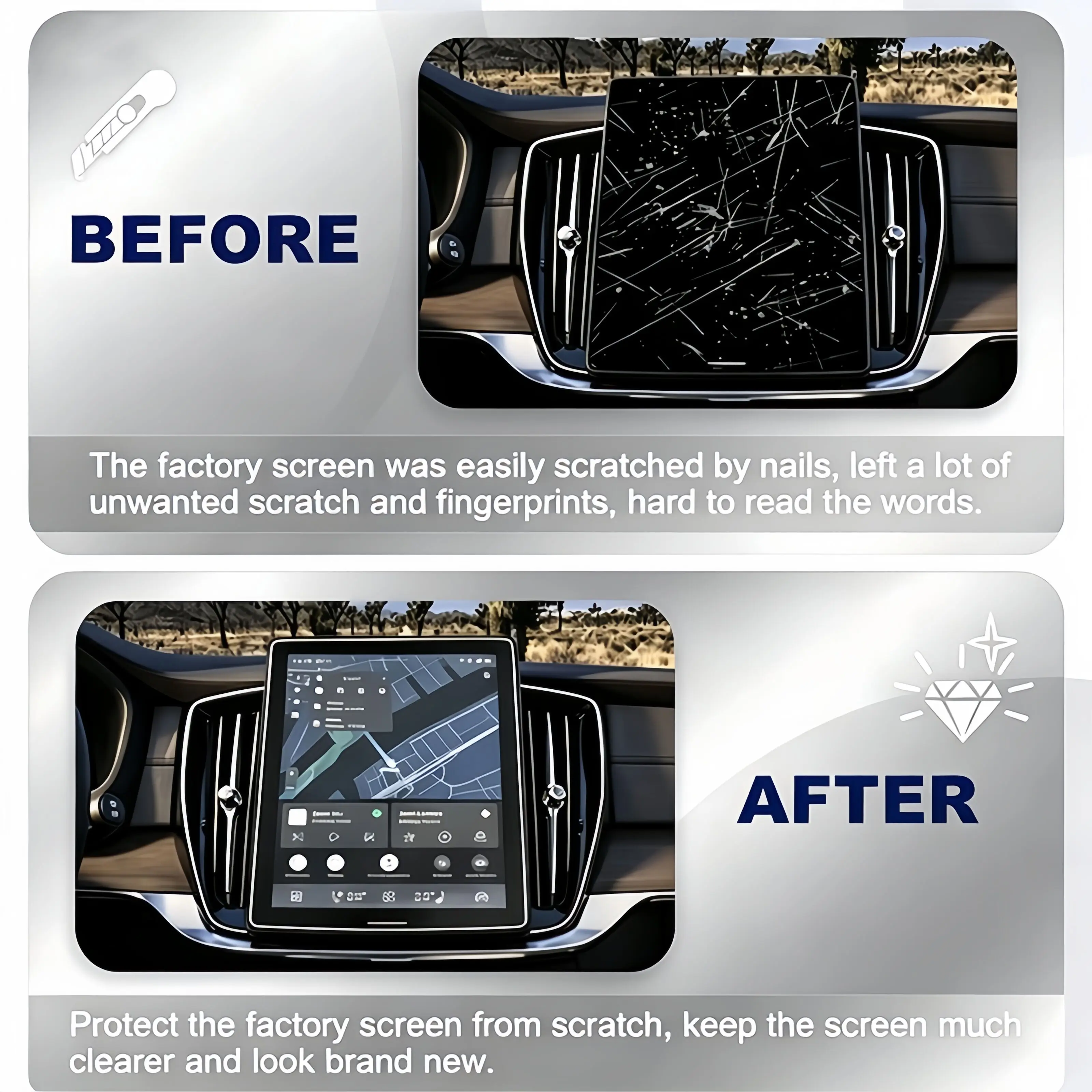 BYD Seal 06 GT 2025-2026 차량용 실내 GPS 네비게이션 무광 눈부심 방지 보호 필름 LCD 화면 강화유리 필름 개조