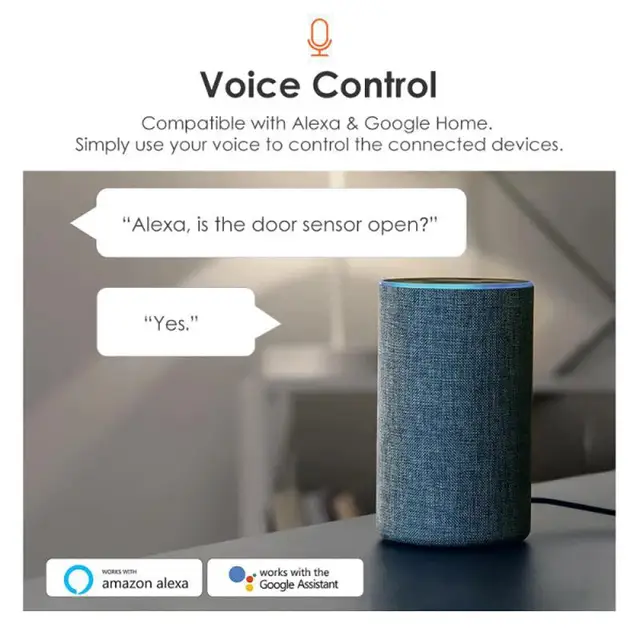 Tuya Smart WiFi Door Sensor Door Open / Closed Detector Home Alarm Security Protection Smart Life Control Via Alexa Google Home 2