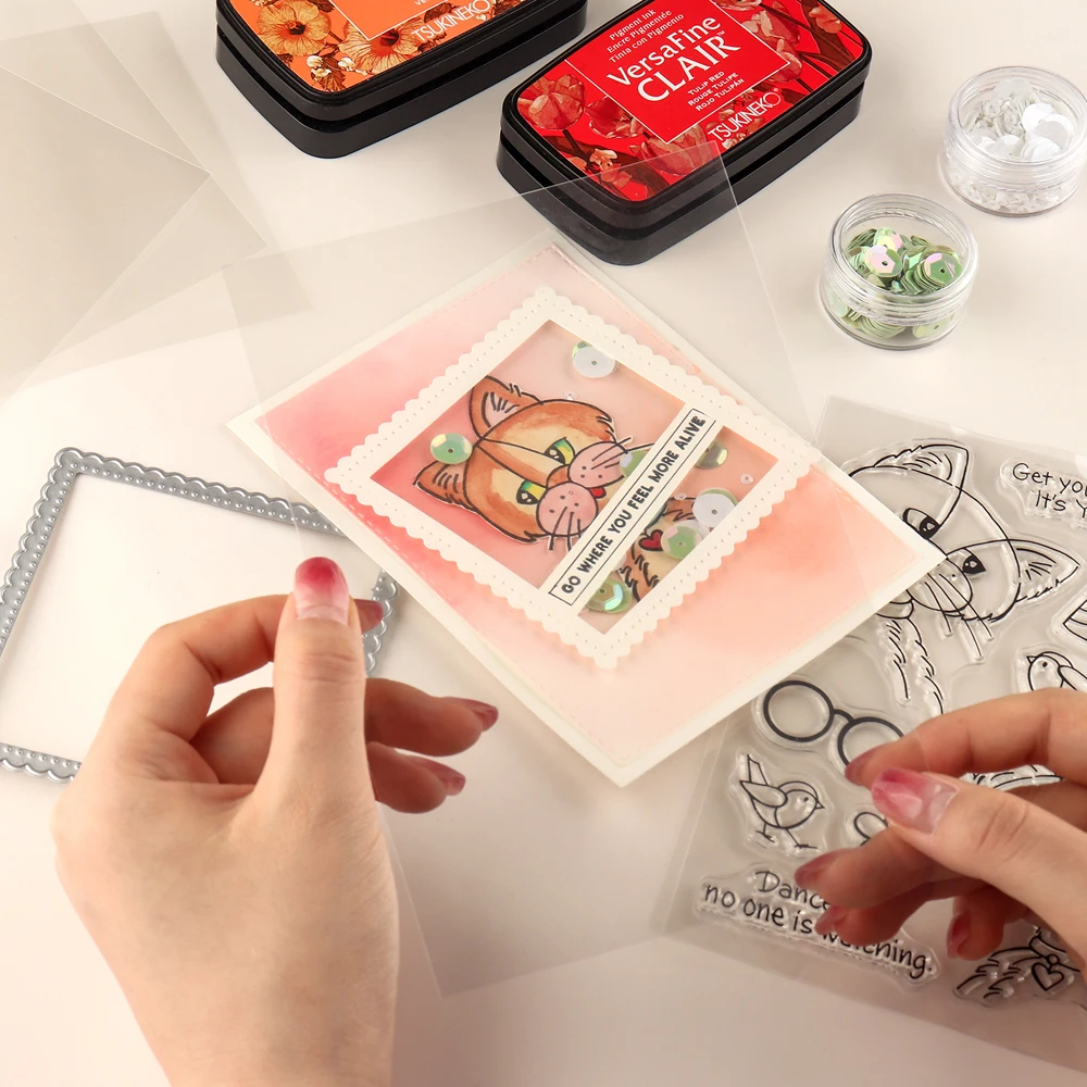Acetate Sheets 8.5X11Inch Heat Resistant Clear Transparent Shaker Stencils Journals Craft