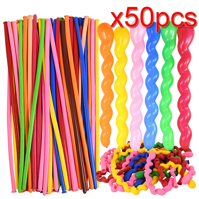 20/50Pcs Mehrfarbige Spirale Lange Ballon Schraube Twisted Latex Ballon Für Kinder Geburtstag Hochzeit Party Decor Globos Spielzeug baby Dusche