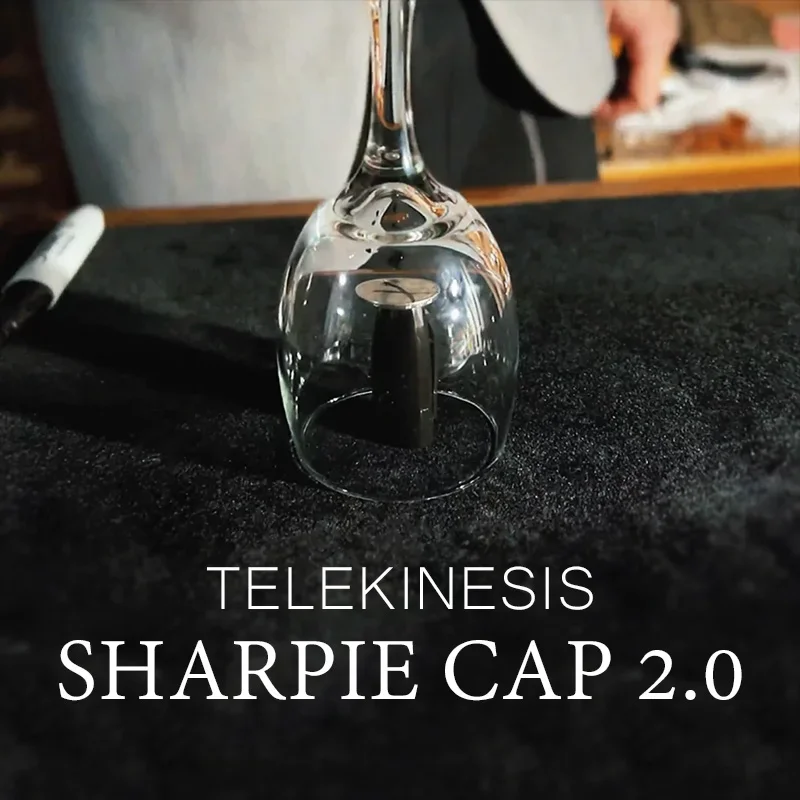 

Telekinesis Sharpie Cap 2.0 Magic Tricks Coin Fall Off The Cap Magia Magician Close Up Street Illusions Gimmicks Mentalism Props