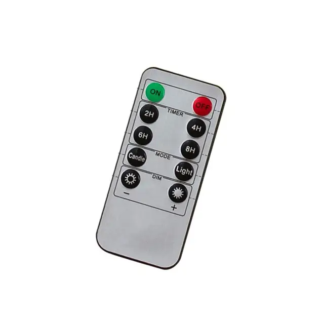 Télécommande à piles à 10 touches avec minuterie pour bougies LED sans flamme réalistes 6