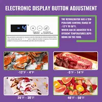 Feet Deep Chest Freezer Freezer with Electronic Display Screen Electronic Thermostat Accurate to Every Degree Adjustable Storage 2