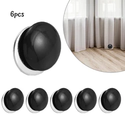 Magnetic Silicone-Coated Rustproof Shower and Outdoor Curtain Weights, 6-Pack Heavy Duty (Black)