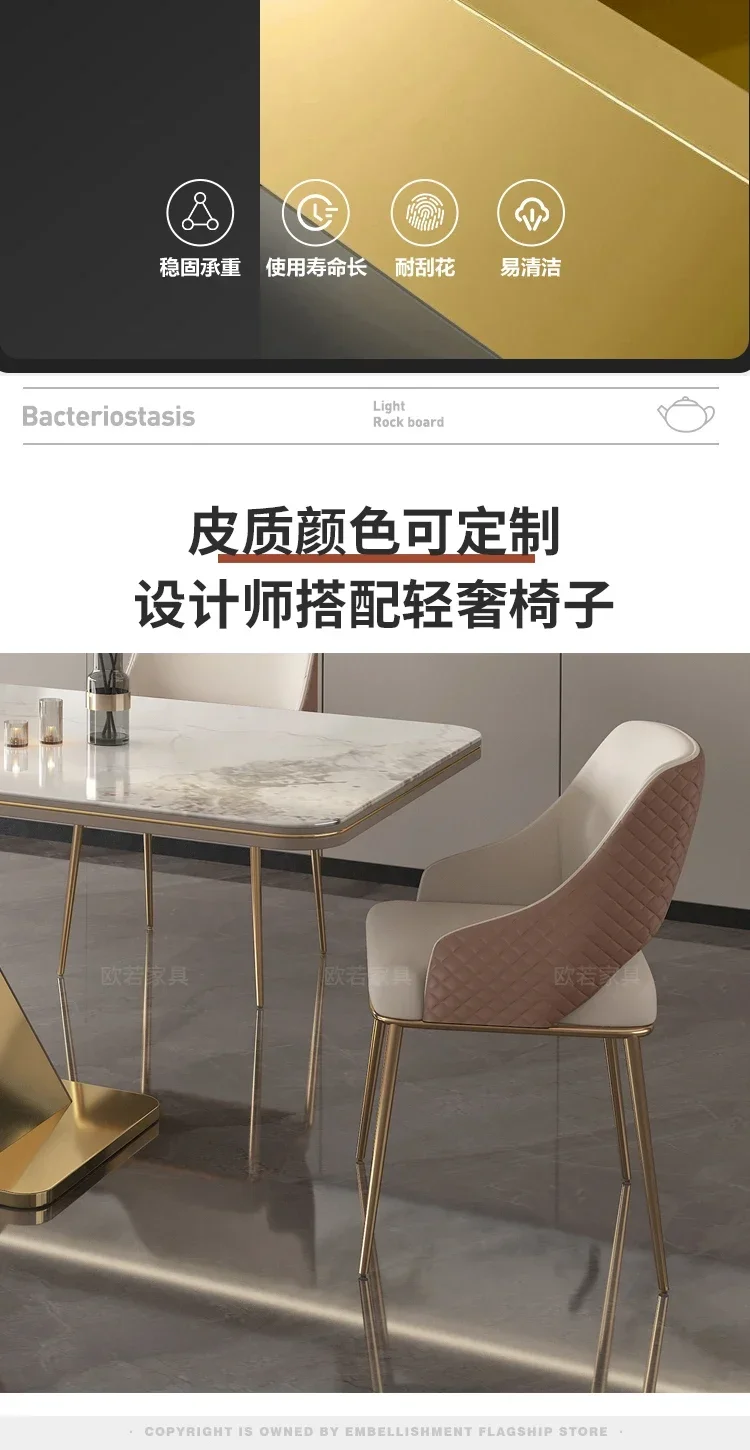 Luxury Restaurant Dining Table Gold Legs Stainless Steel Waterproof Storage Bar Lslands Tea Muebles De Cocina Kitchen Furniture
