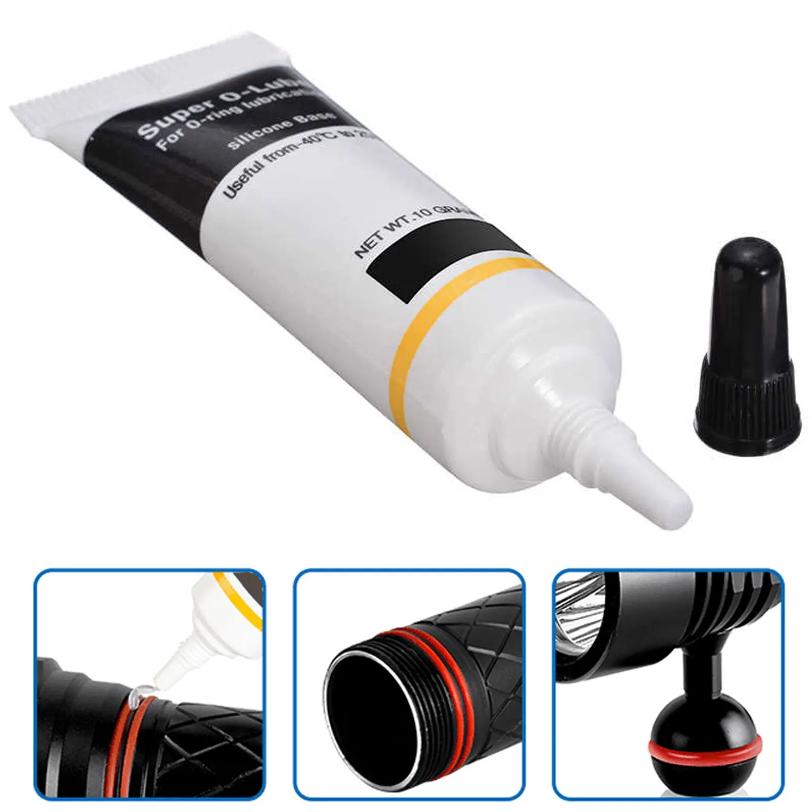 10g Silicone Lubricant Grease Tube Non-Toxic Premium Performance Lubricant For Valves Faucet Repairing silicone grease lubricant silicone grease grease lubricant