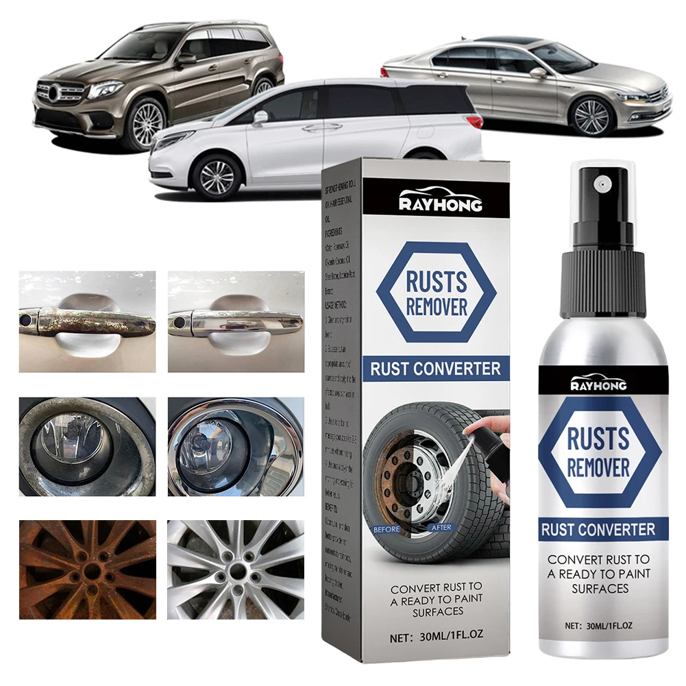 30ML Multi Purpose Rust Remover Spray Metal Surface Chrome Painter Auto Rust Stain Remover Car Iron Powder Cleaning