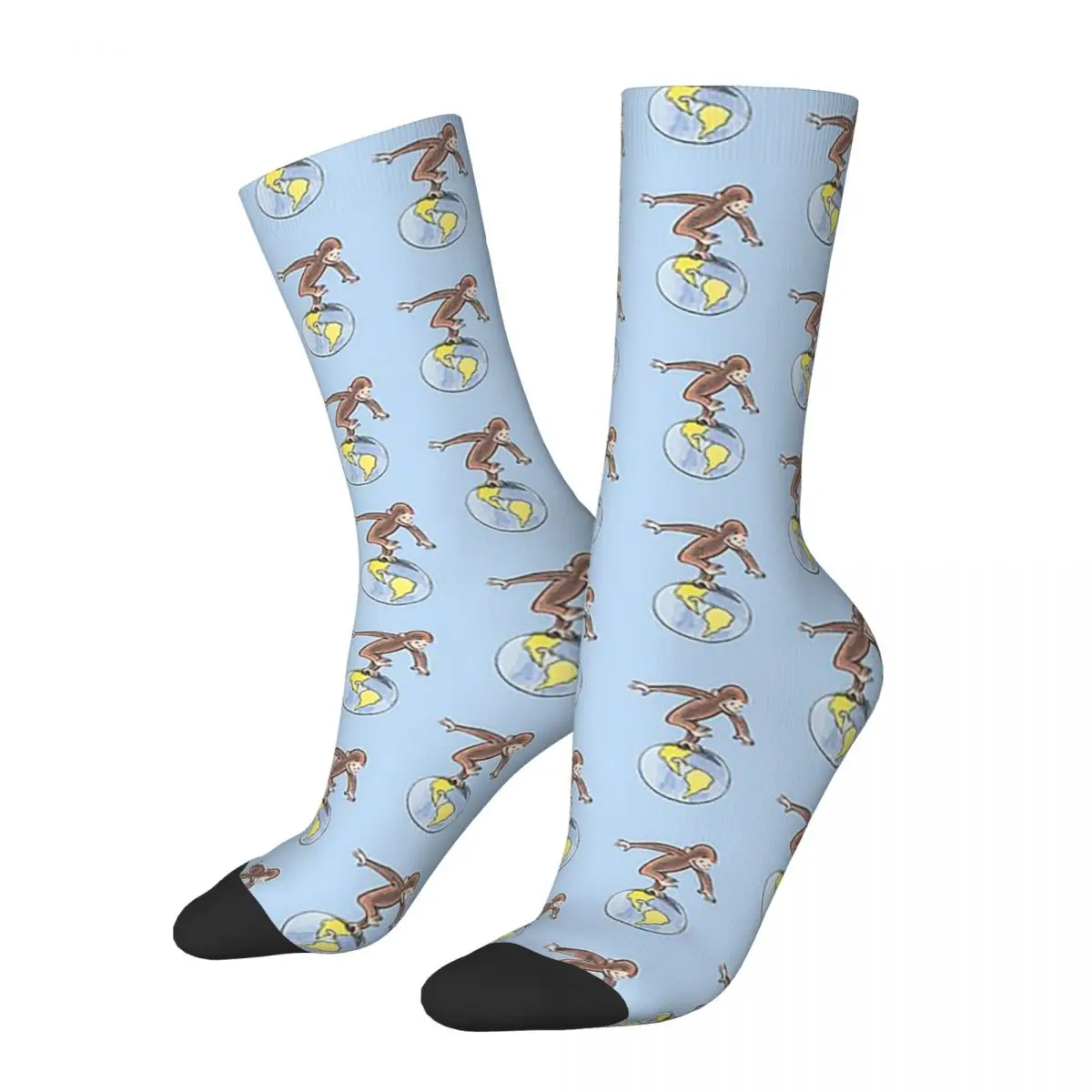 

Curious George 1 Socks Harajuku Sweat Absorbing Stockings All Season Long Socks Accessories for Man's Woman's Birthday Present