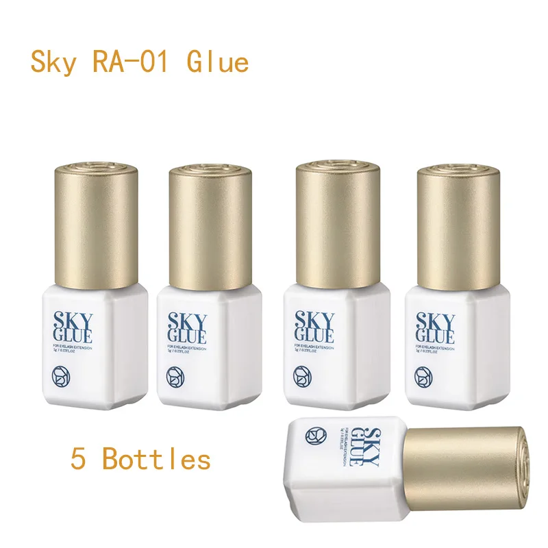 1 Bottle Original Sky S+ Glue RA-01 0.5s Fast Drying 5ml Korea New Sky Gold Cap Eyelash Extension Glue Makeup Tools Wholesale 5