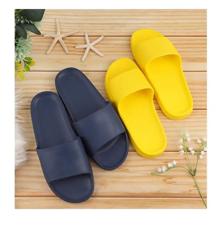 Women 2022 Indoor Bath Hotel Slippers Mens And Women Non-Slip Eva Soft Thick Sole Shoes Female Sandals Casual Beach Flip Flops