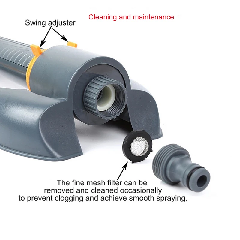 Automatic Garden Sprinklers Watering Lawn Turbo Oscillating Irrigation Spray Tool Rotary Nozzle Rotating Water Sprinkler System_voghion.com