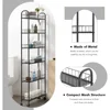 6 Tier Slim Storage Cart with Wheels, Metal Mobile Shelving Unit Organizer Utility Cart for Kitchen Laundry Room Narrow Places 4