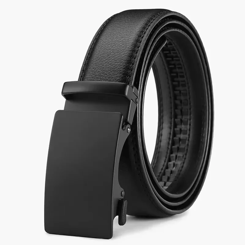Luxury Men's Fashion Belt with Metal Buckle - High-Quality PU Leather