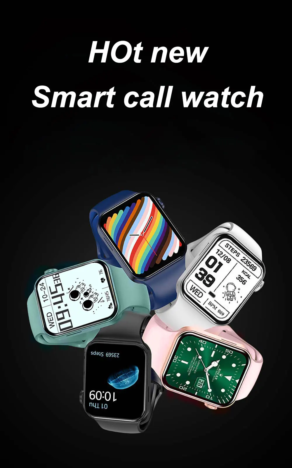 2022 Smart Watch Series 7 IWO Smartwatch Men Women 44mm BT Call Sports Fitness Tracker Clock For Apple Xiaomi Huawei PK X8 Max