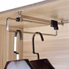 1pc Pull-Out Clothes Storage Rod Adjustable Foldable Metal Hanging Rail for Wardrobes Space-Saving Organizer Drying Racks 1