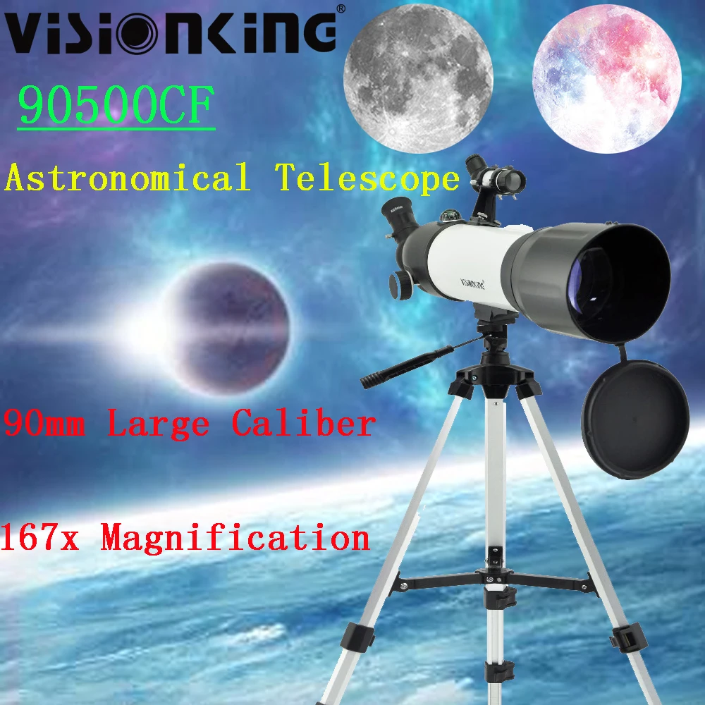 Visionking90500ProfessionalAstronomicalTelescope167xZoomHD90mm