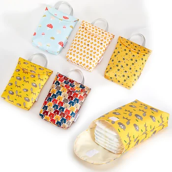 Multifunctional Baby Diaper Caddy Organizer Reusable Waterproof Fashion Prints Wet/Dry Bag Mummy Storage Bag Travel Nappy Bag 1