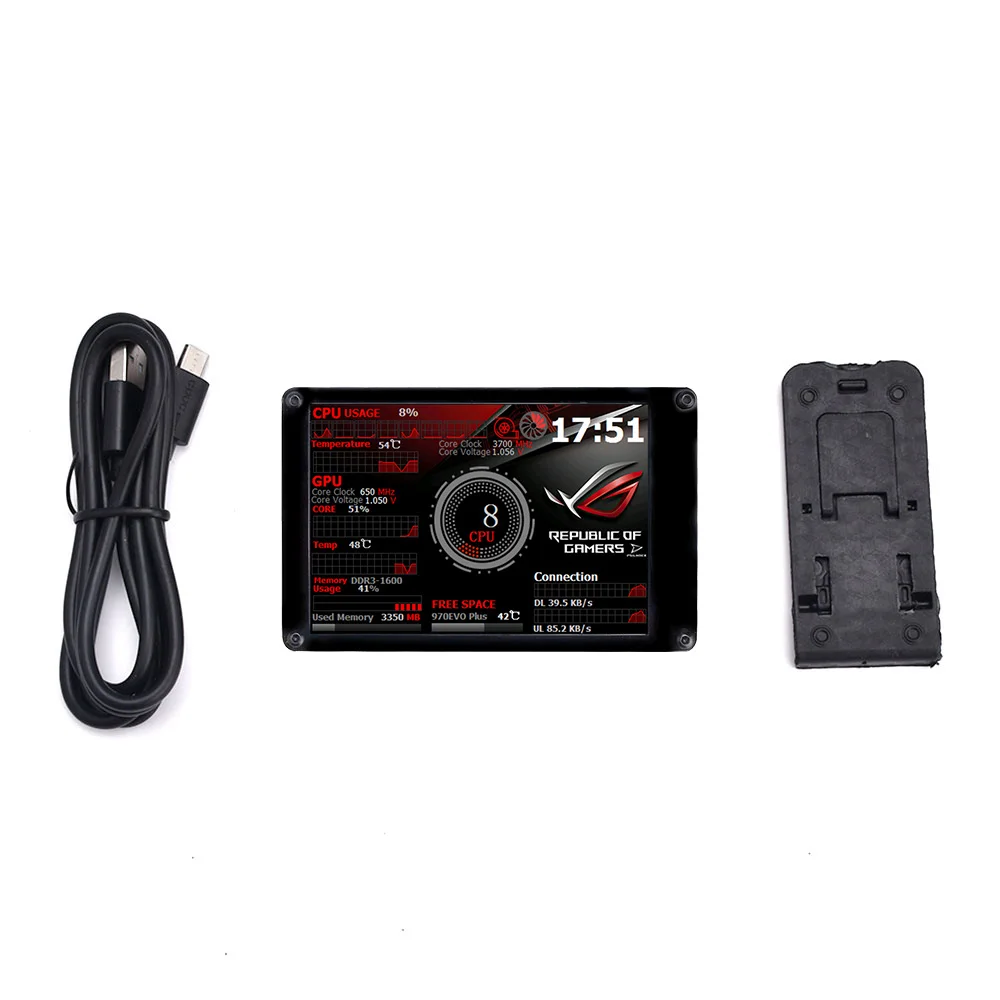 IPS LCD  ÷, RGB 긮 Ʈ , AIDA64 USB 2LCD, USB ÷  ũ ,  ̿, 3.5 ġ