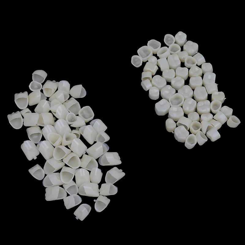 Dental Temporary Crown Material For Anterior 50 Pcs + Molar 50 Pcs Teeth Veneers Oral Care Tool Dental Treatment 2bags, tooth cover