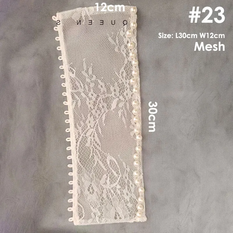 Lace Pearl Button Block Dress Back Extender Bridal Dresses Size Modification Elastic Ribbons DIY Wedding Gown Replacement Parts