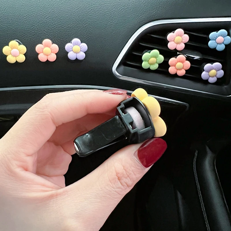 Ambientador de aire para coche, difusor de Aroma de estilo floral Multicolor, ventilación de aire de automóvil, Perfume Universal, accesorios para coche, 1 unidad