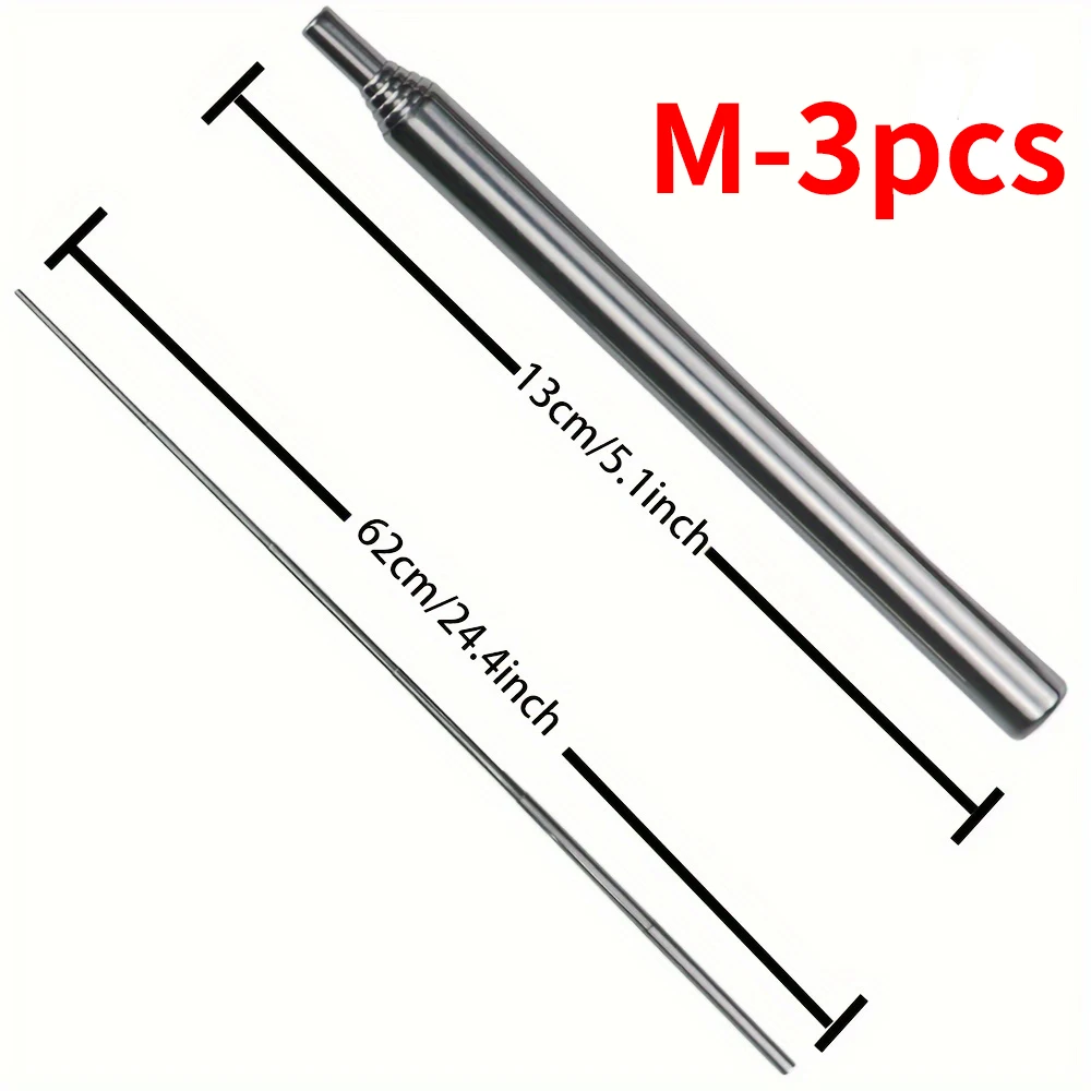 Portable Stainless Steel Fire Blowing Pipe for Cooking, Picnic, and BBQ