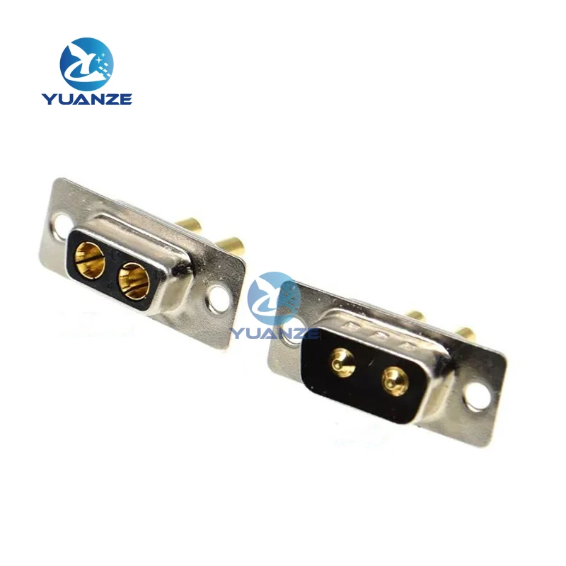 2PIN Gold plated male female high current Connector 1PCS 2W2 2V2 30A D-SUB adapter solder type 2pin plug socket high power conversion plug plug conversion socket