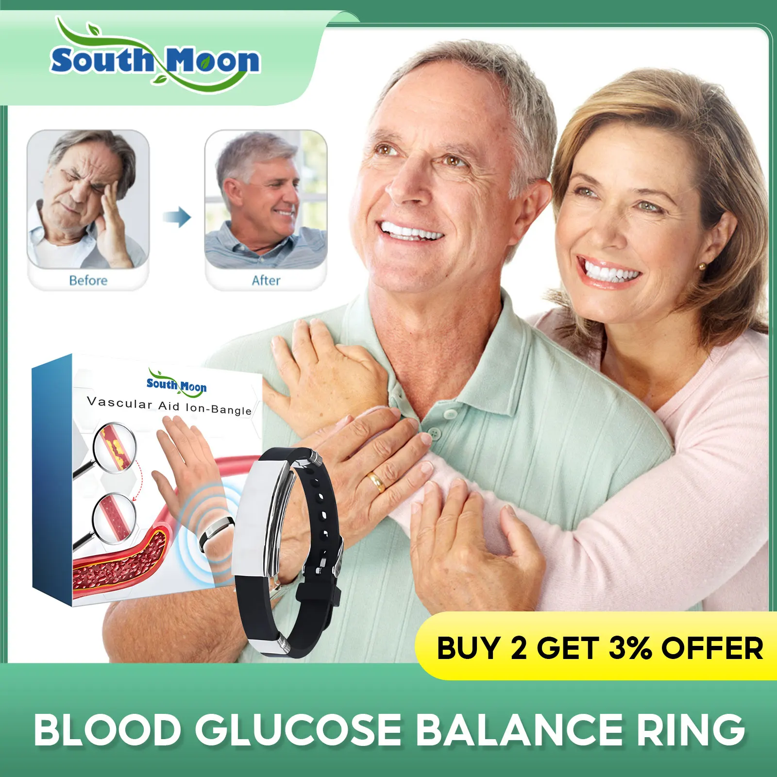 DiabetesTherapyRingBloodSugarBalanceHypertensionTreatmentRelief