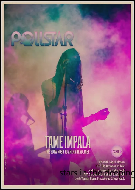 thumbnail image 1 of Pósteres de arte psicodélico de la gira de la banda de rock rapero retro Tame Impala, cuadros en lienzo, impresiones de pared, imágenes para la decoración del hogar y la sala de estar, 1 of 5