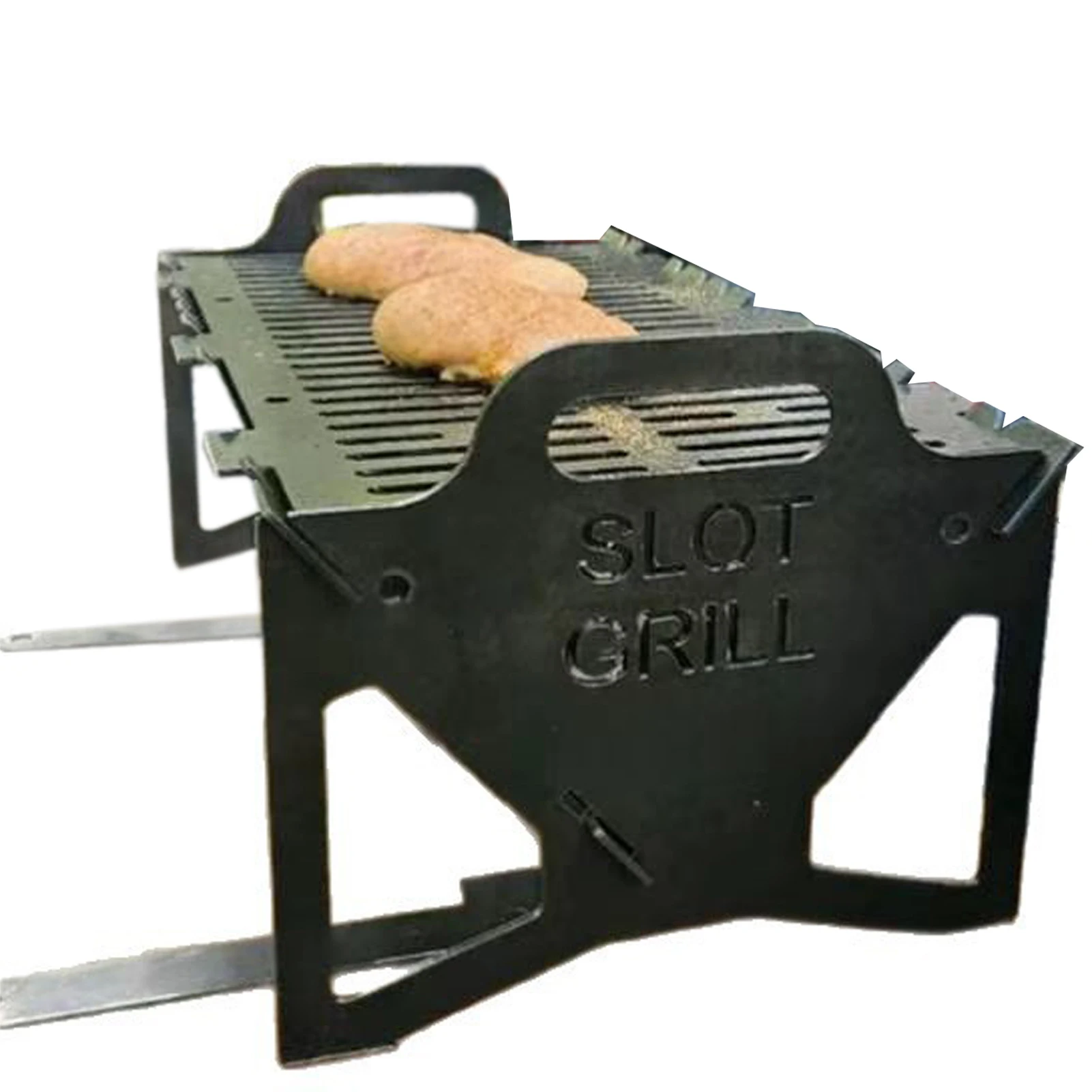 Grill De Camping Pliable Slot Grill – Acier, Sans Outils, Léger Et Surface De Cuisson Spacieuse