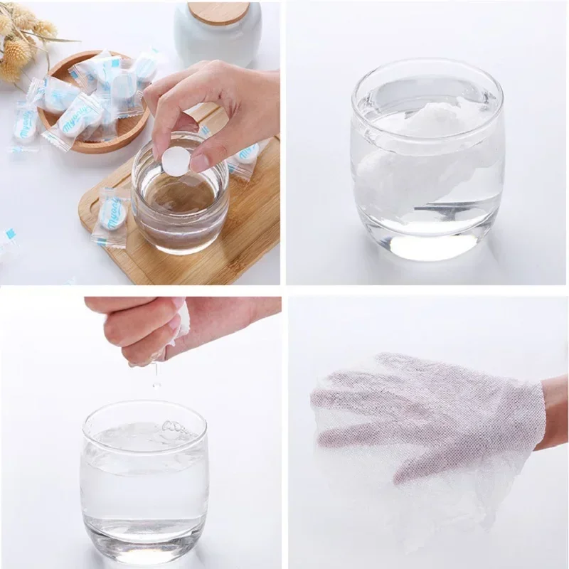 Portable Disposable Non-woven Compressed Face Towel Tablet Capsules