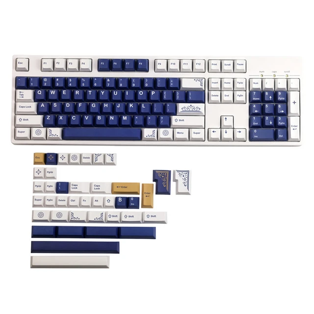 Gmk lazuriteキーボードキャップ,144キー,Cherryプロファイルpbt,昇華 
